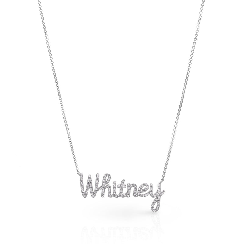 14KT Rose Gold Diamond Personalized Name Necklace