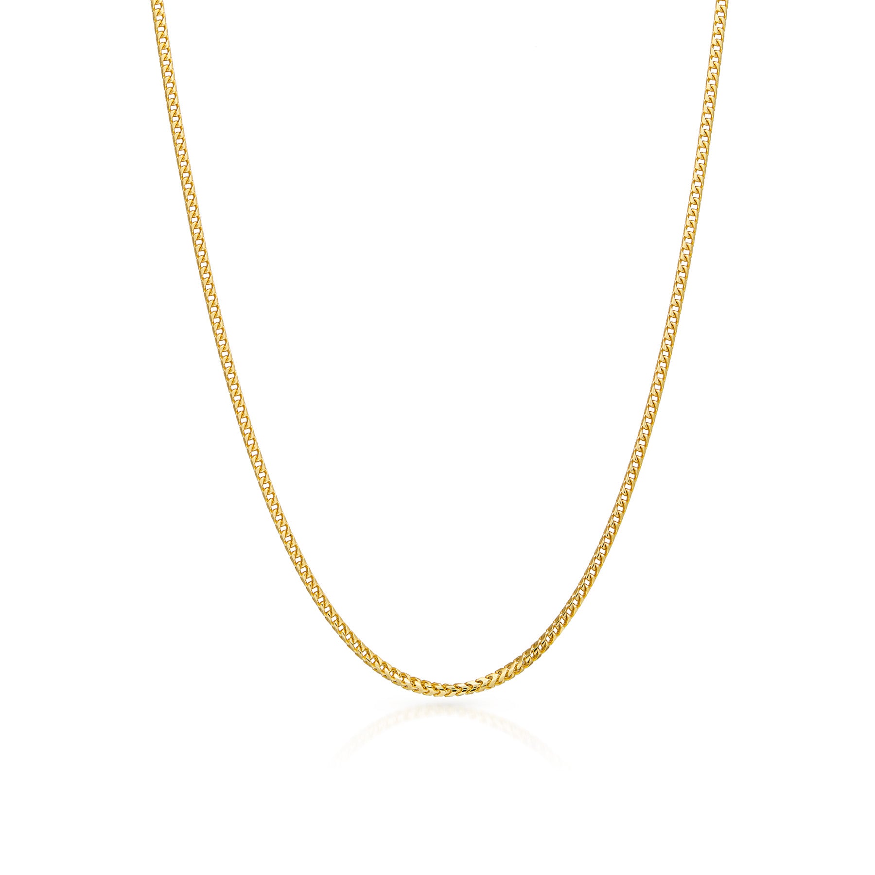 14KT Yellow Gold 2mm Box Chain Necklace