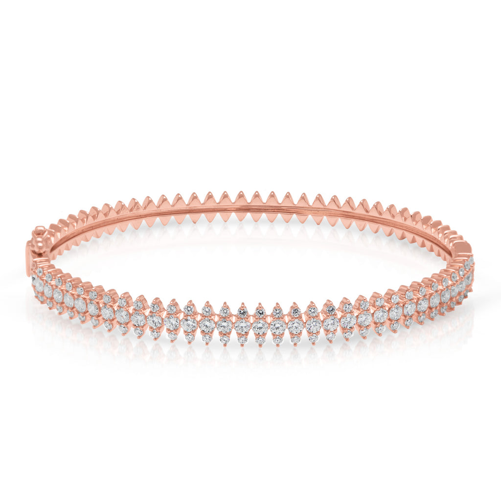 14KT Rose Gold Diamond Sloan Bangle Bracelet – Anne Sisteron