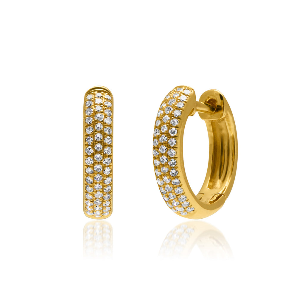 Luxury Westwood Yellow Gold Solid Gold Huggie Earrings With