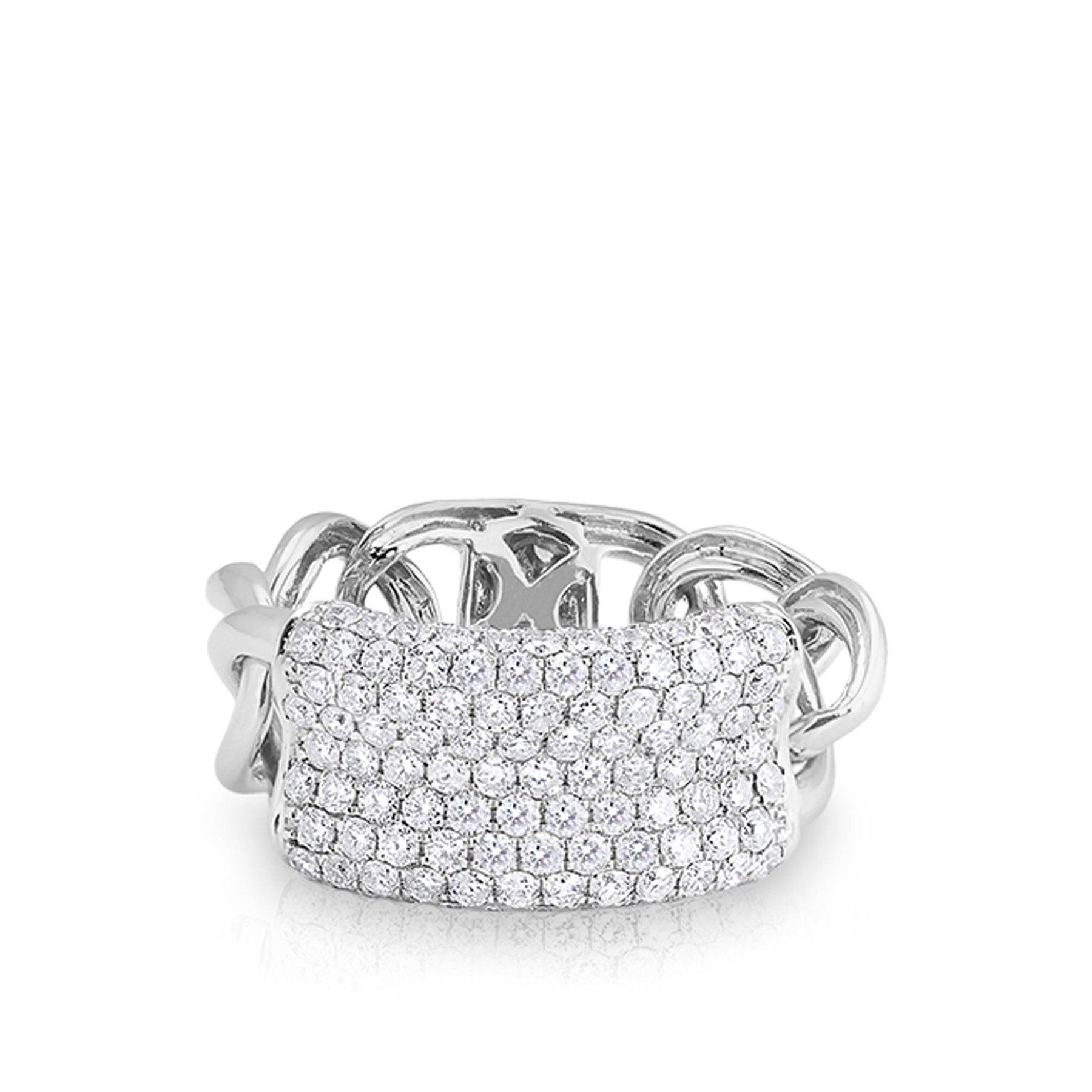 14KT White Gold Diamond Luxe ID Link Ring