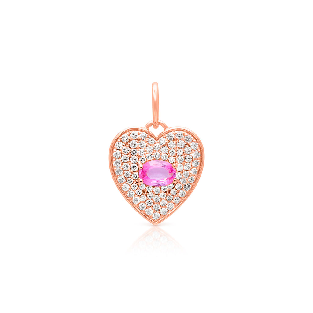 14kt Yellow Gold Pink Sapphire Diamond Imelda Necklace | Anne Sisteron