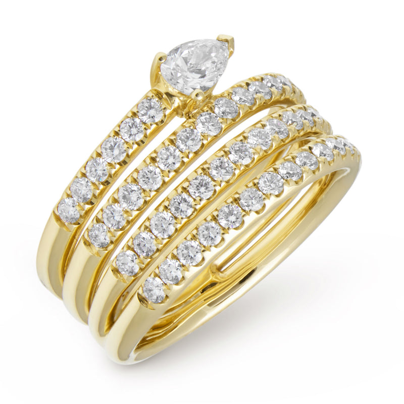 14KT Yellow Gold Diamond Violetta Ring