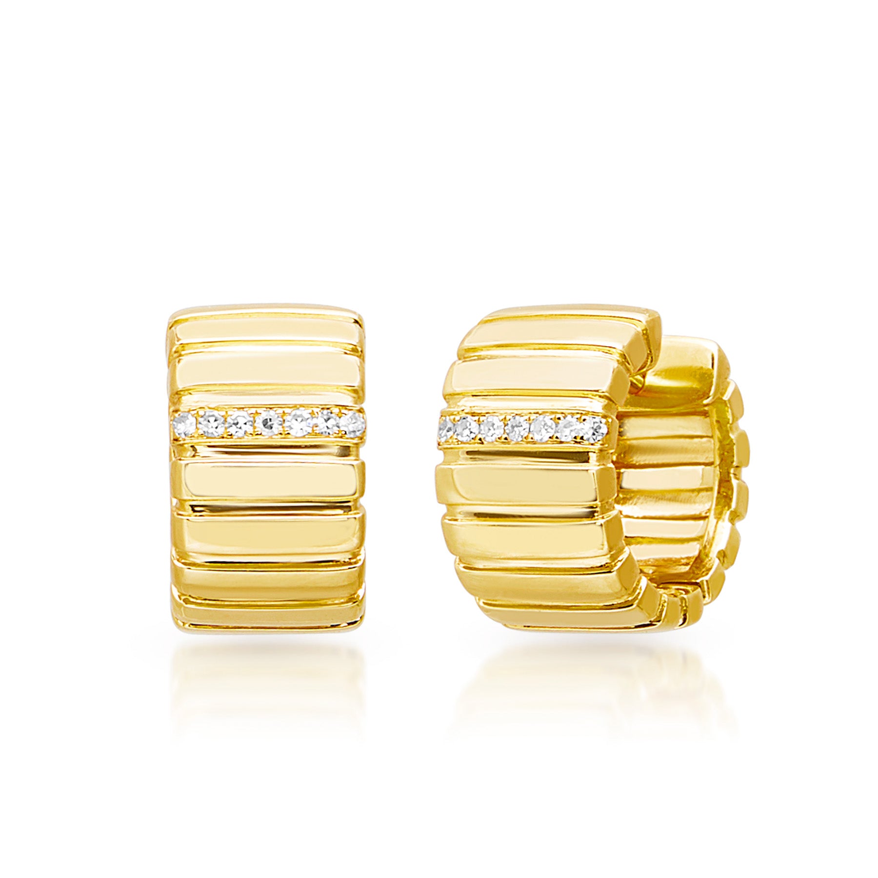 14KT Yellow Gold Diamond Athena Earrings