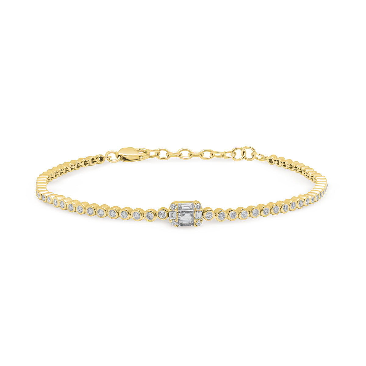 14KT Yellow Gold Baguette Diamond Colette Bracelet