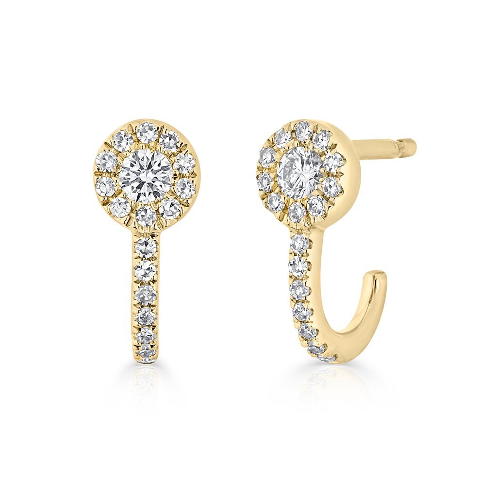 14KT Yellow Gold Diamond Henrietta Earrings