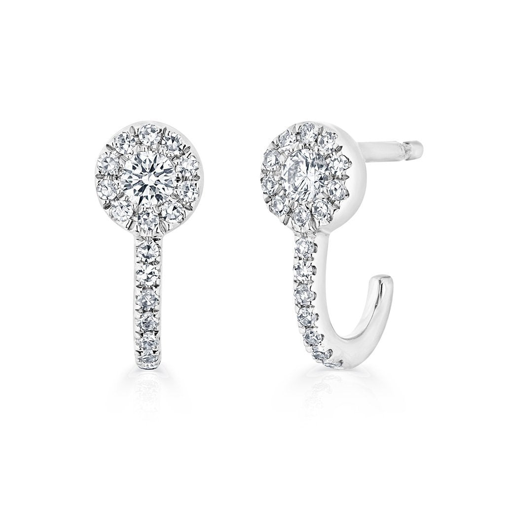 14KT White Gold Diamond Henrietta Earrings