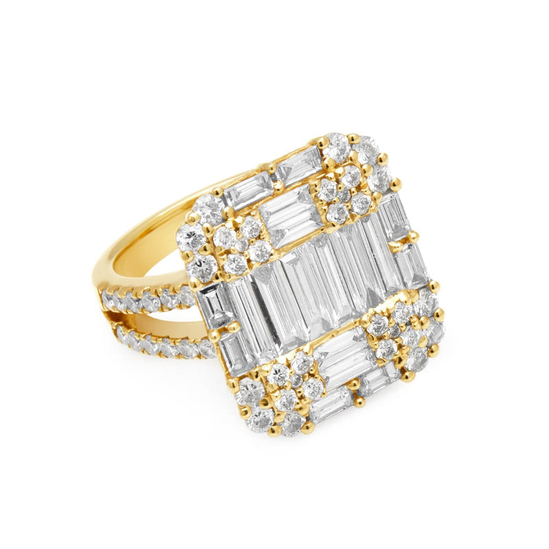 14KT Yellow Gold Baguette Diamond Renata Ring
