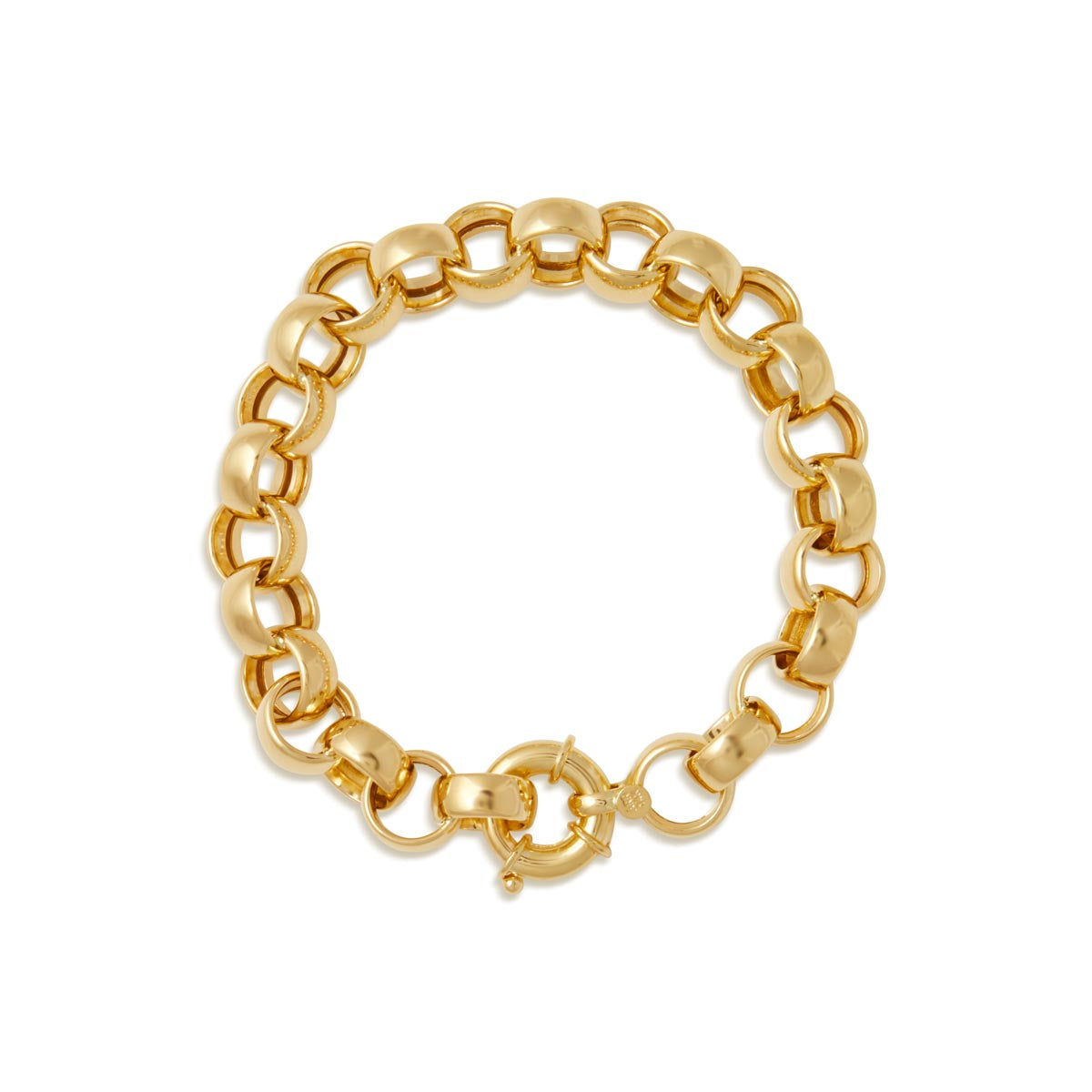 14KT Yellow Gold Chain Link Delphine 7.5" Bracelet