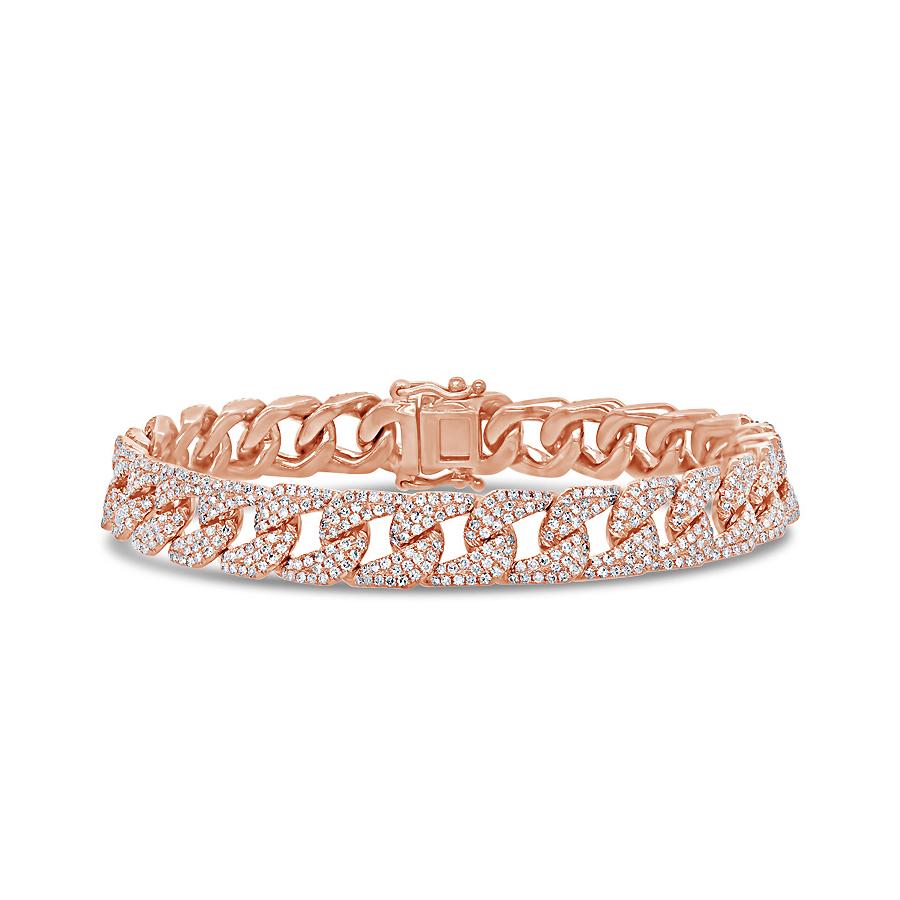 Rose Gold Annalise Heart Stone Chain-Link Bracelet - CHARLES