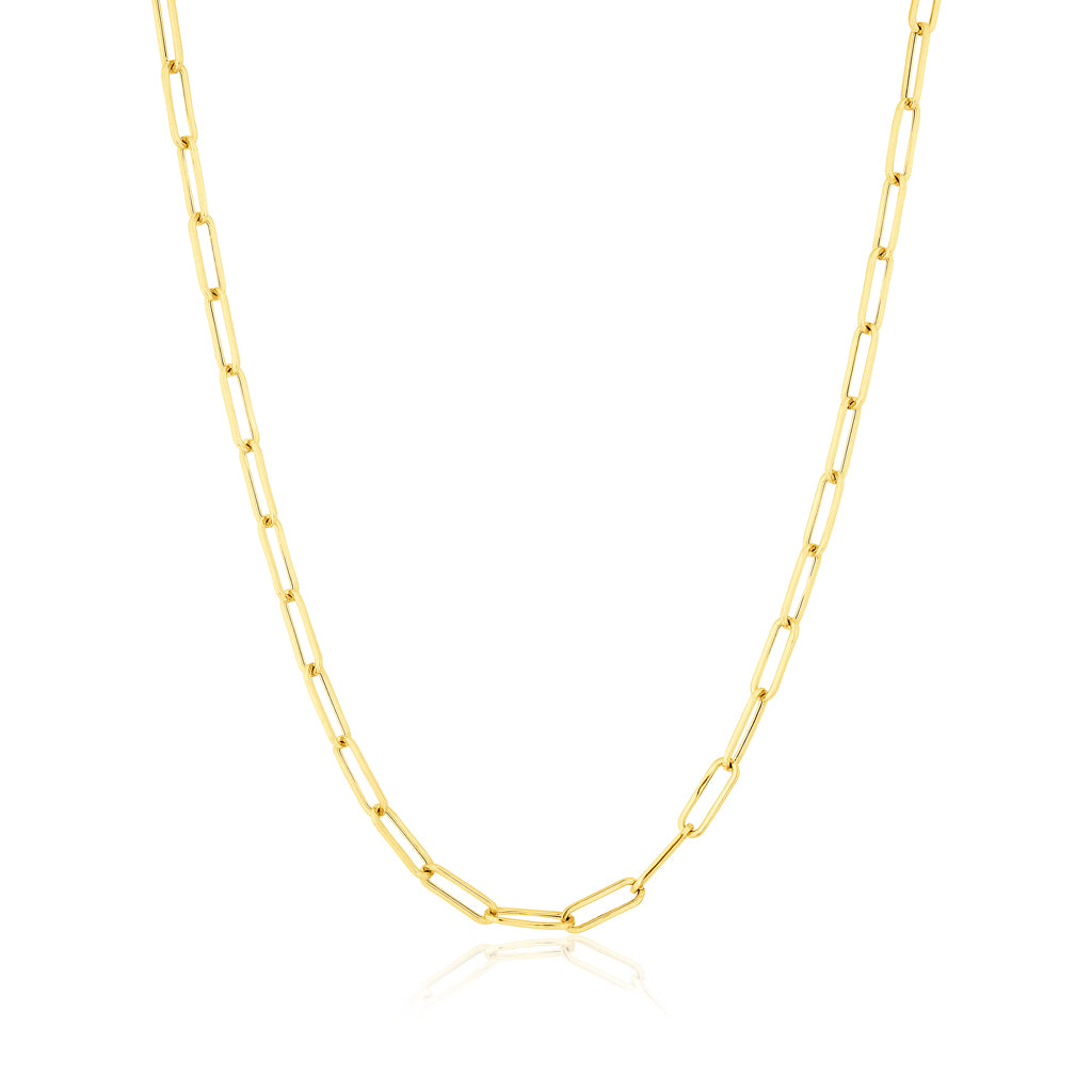 14KT Yellow Gold Paper Clip Necklace