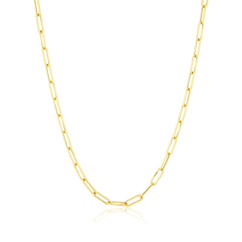 14KT Yellow Gold Paper Clip Necklace – Anne Sisteron