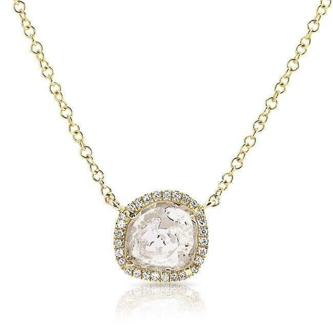14KT Yellow Gold Diamond Slice Necklace